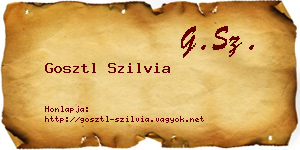 Gosztl Szilvia névjegykártya